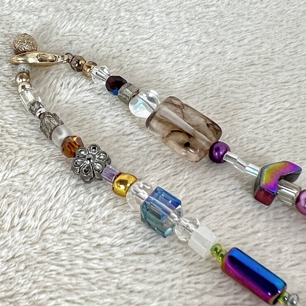 Artisan Beaded Necklace/Choker with Ceramic Pendant Host Pick - Picture 4 of 8
